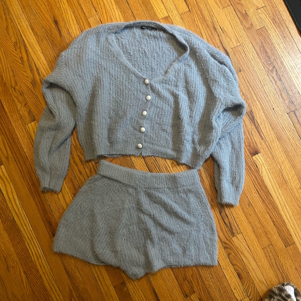 Dusty purple button up pj set